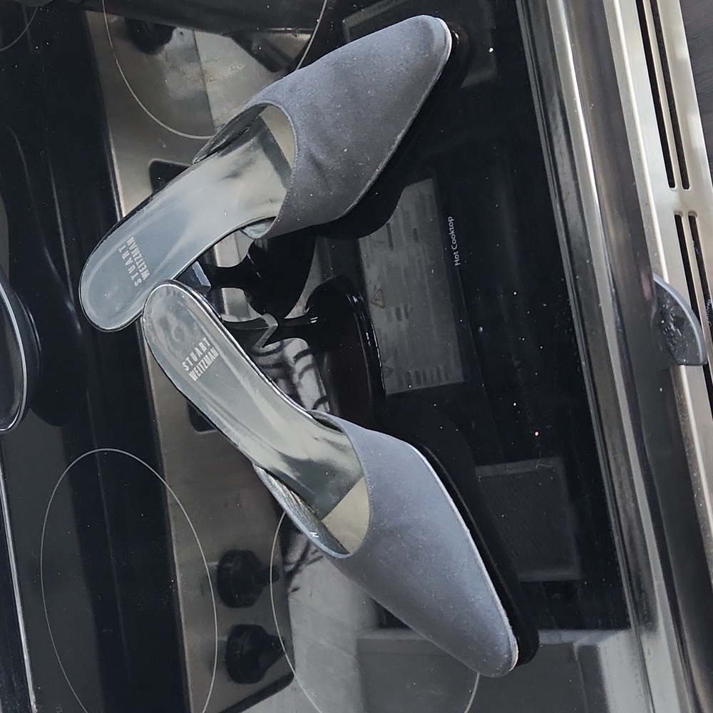 Black fabric Stuart Weitzman mules size 6 1/2